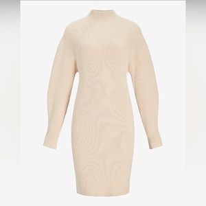 Express Ribbed Mock Neck Sculpted Long Sleeve Sweater Dress - NWT
